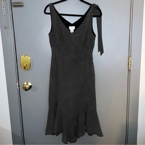 NWOT LOFT bow shoulder midi dress